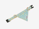 Bandana chat jean fleurs jaunes