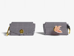 Pochette pour sacs à crotte rayures bleues