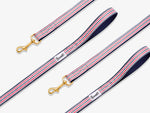 Laisse 4 positions chien bleu blanc rouge