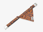 Bandana tigré orange et bleu