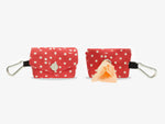 Pochette pour sacs à crottes, rouge coquelicot