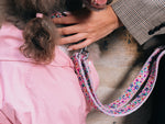 Laisse pour chien imprimé rose fleuri