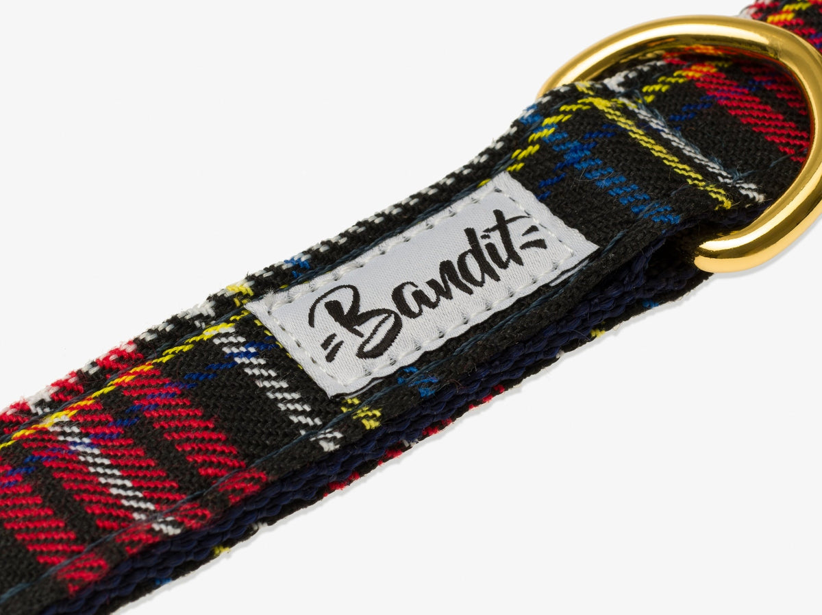 Laisse pour chien tartan