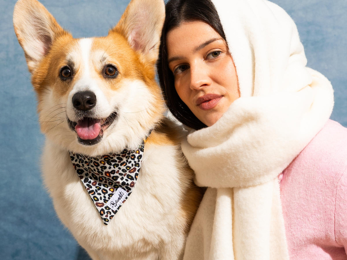 Bandana pour chien motif léopard