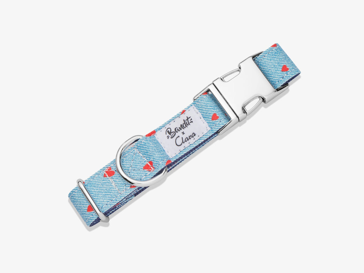 Collier pour chien en denim