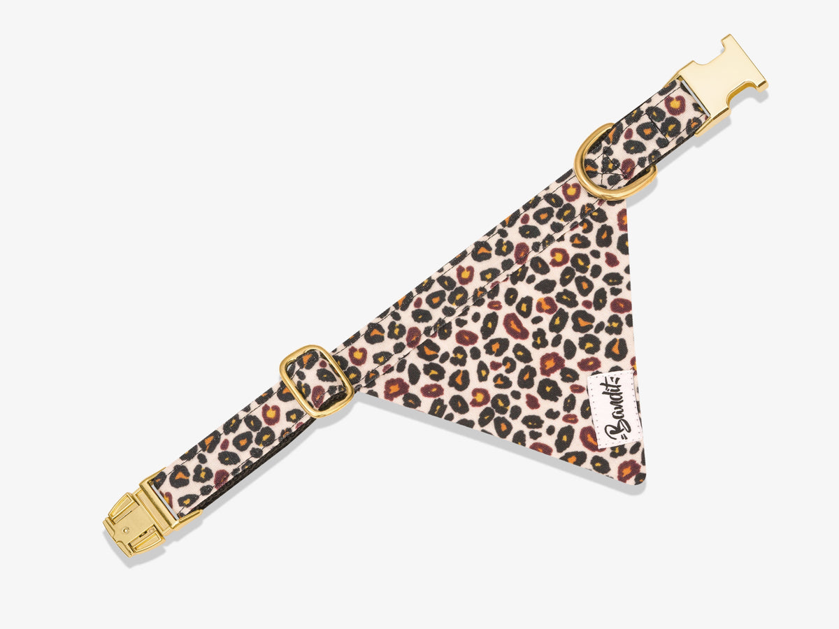 Bandana pour chien motif léopard