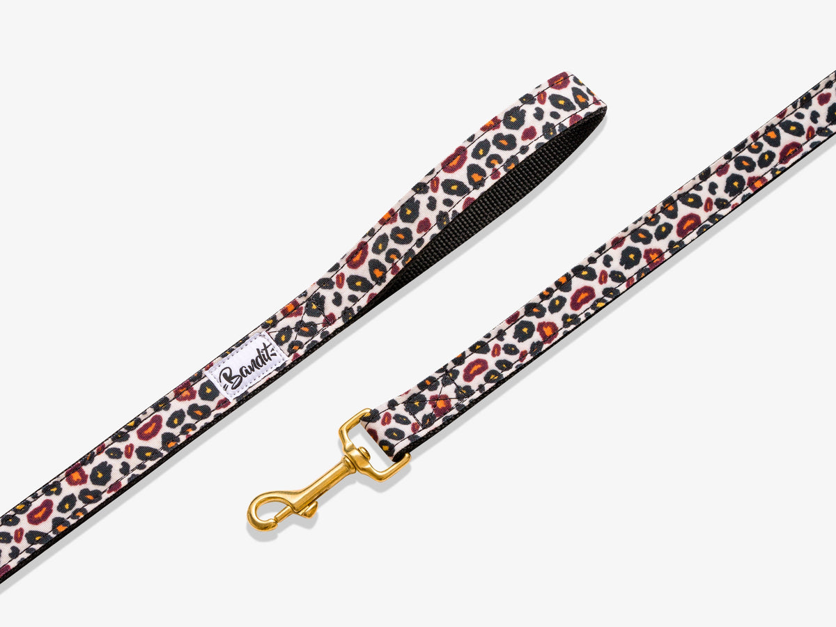 Laisse pour chien motif léopard