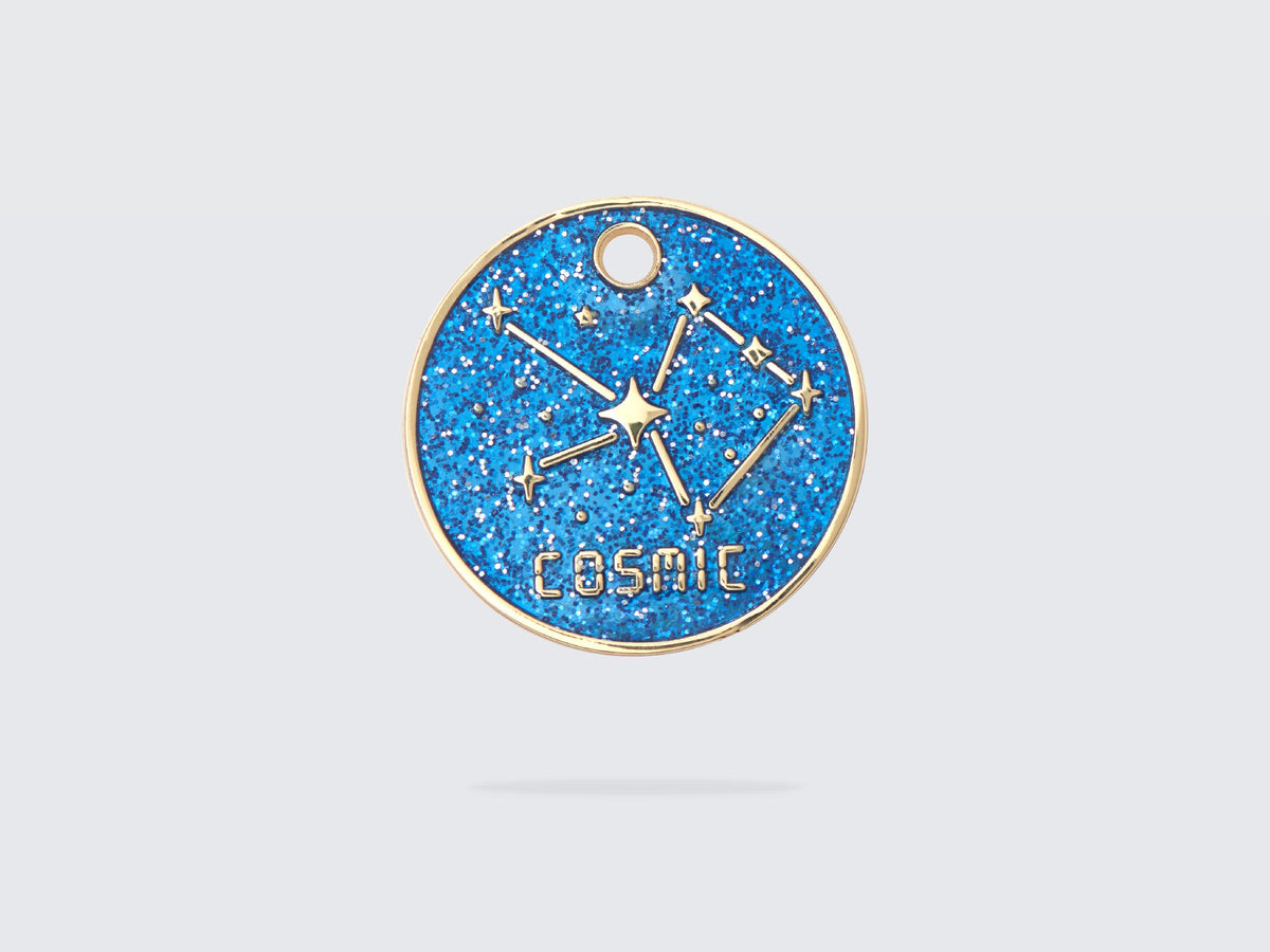 Médaille à paillettes pour chien
