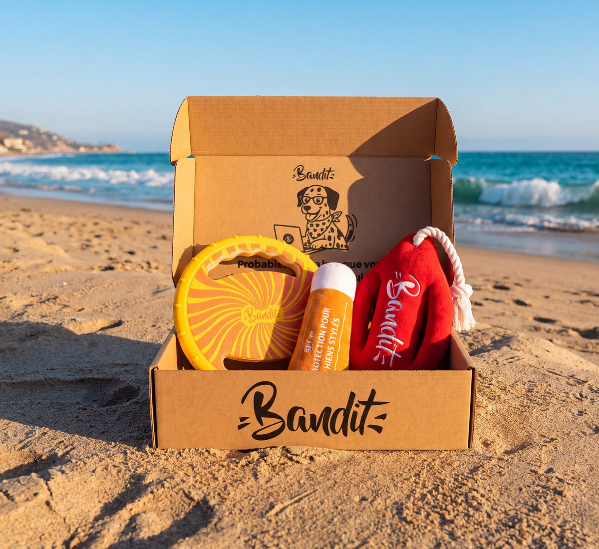 Box jouet pour chien – 2 jouets exclusifs + friandises