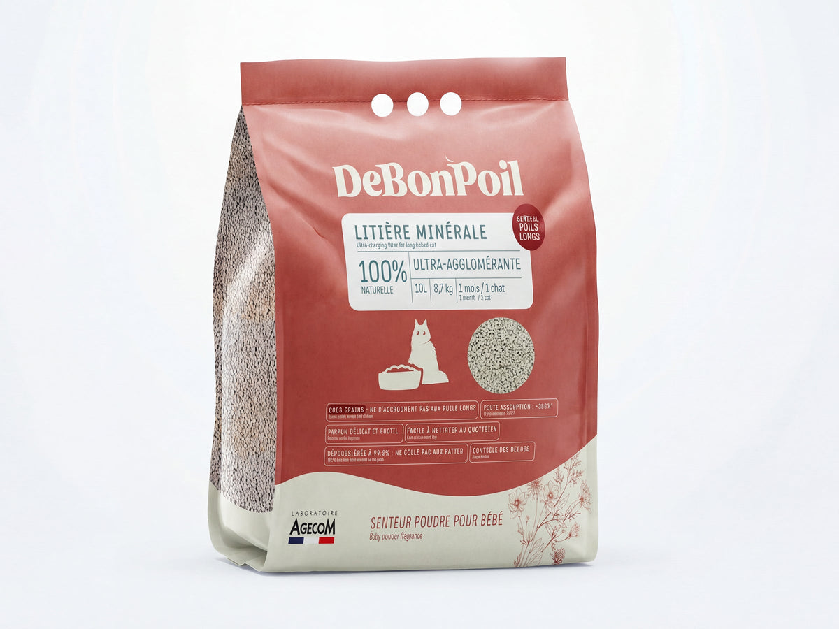 Litière minérale spéciale poils longs (x2)