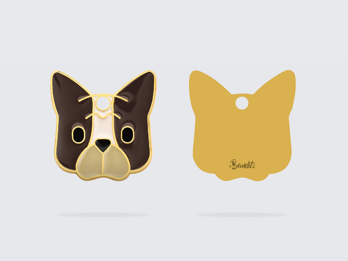 Médaille bouledogue pour chien