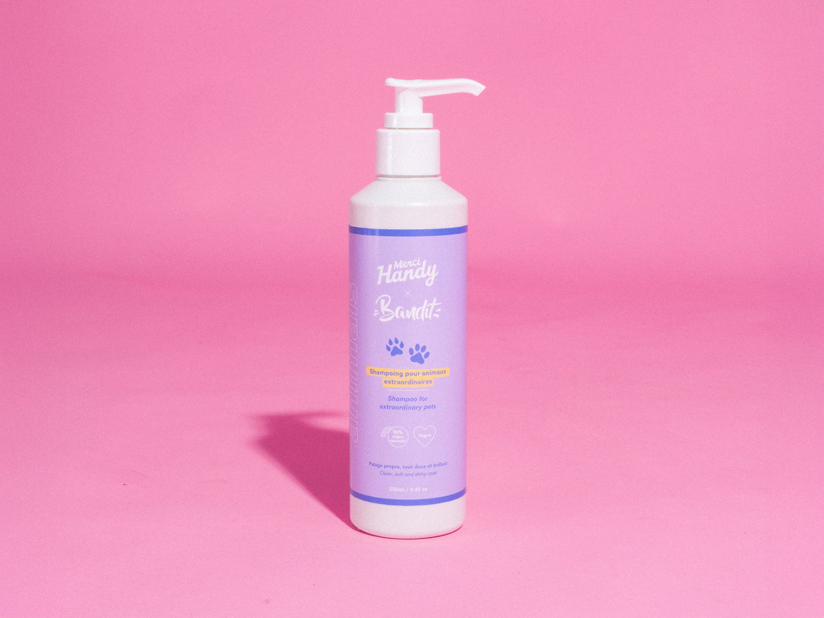 Shampoing pour animaux extraordinaires Bandit x Merci Handy